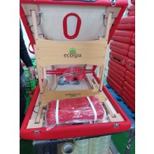 Masszázságy , kozmetikai ágy. 2 részes , Hordozható. Piros  színű.