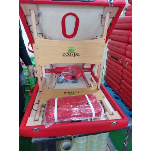 Masszázságy , kozmetikai ágy. 2 részes , Hordozható. Piros  színű.